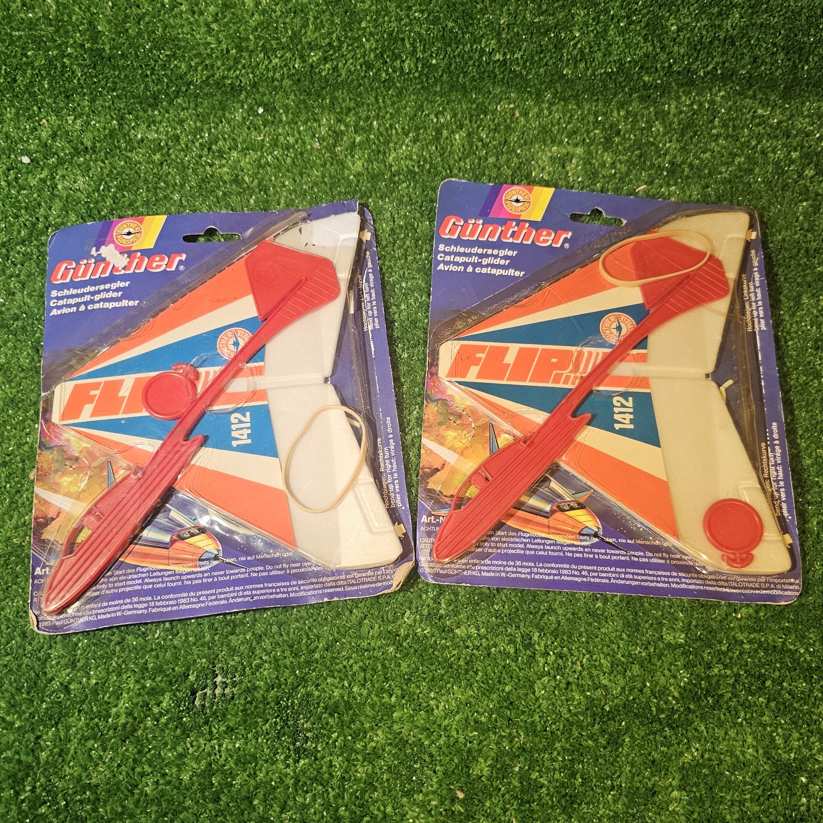 [2] NEW VTG 80'S Gunther FLIP 1412 Freeflight Catapult Glider Plane W. Germany