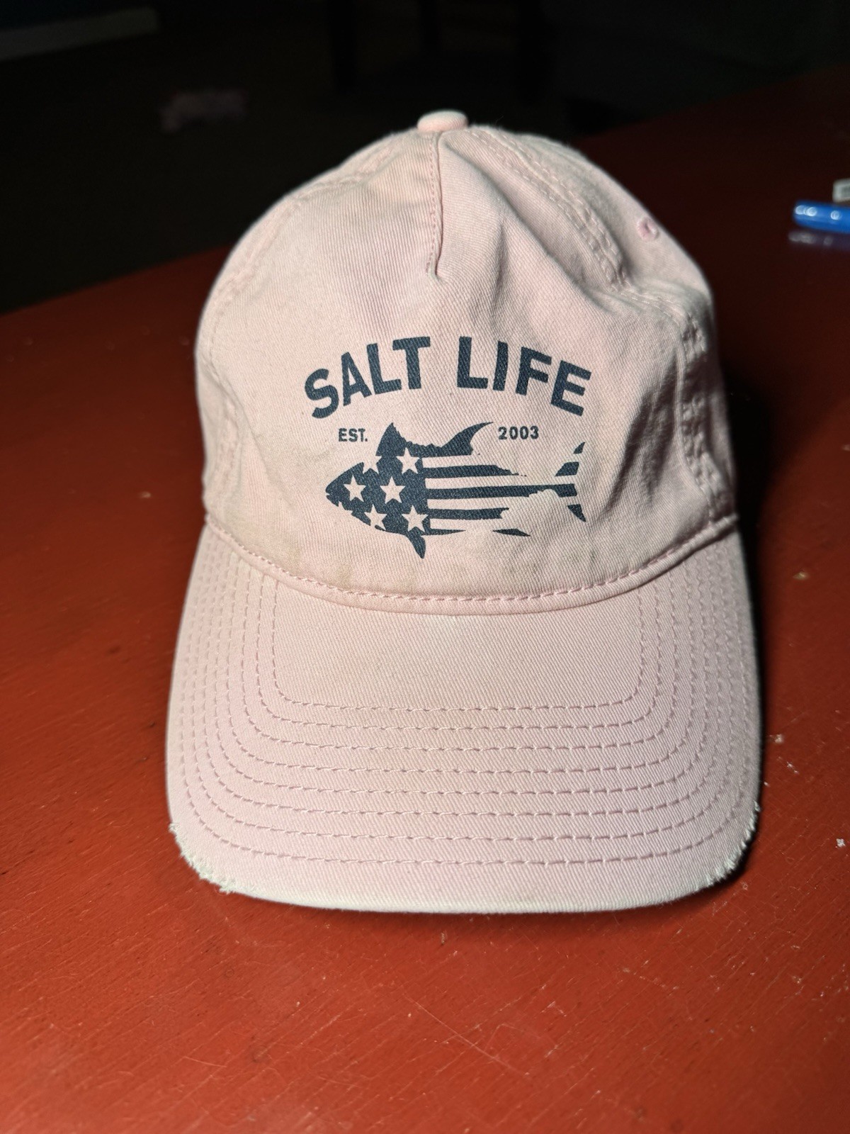 Salt Life Hat Ball Cap Fish Logo Adjustable Pink