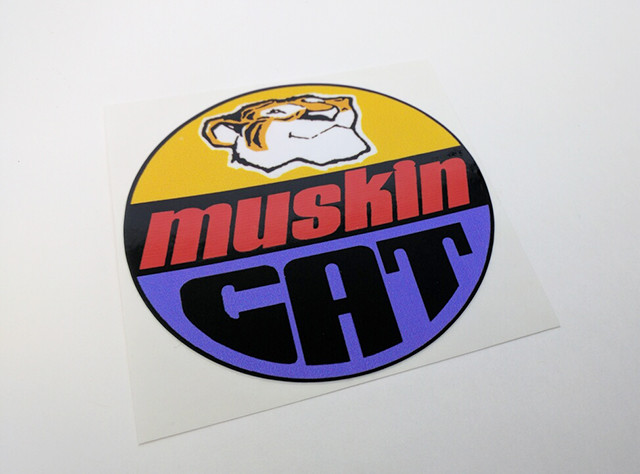 MUSKIN CAT Endura Mini Bike Clutch Cover DECAL | Vinyl Minibike STICKER