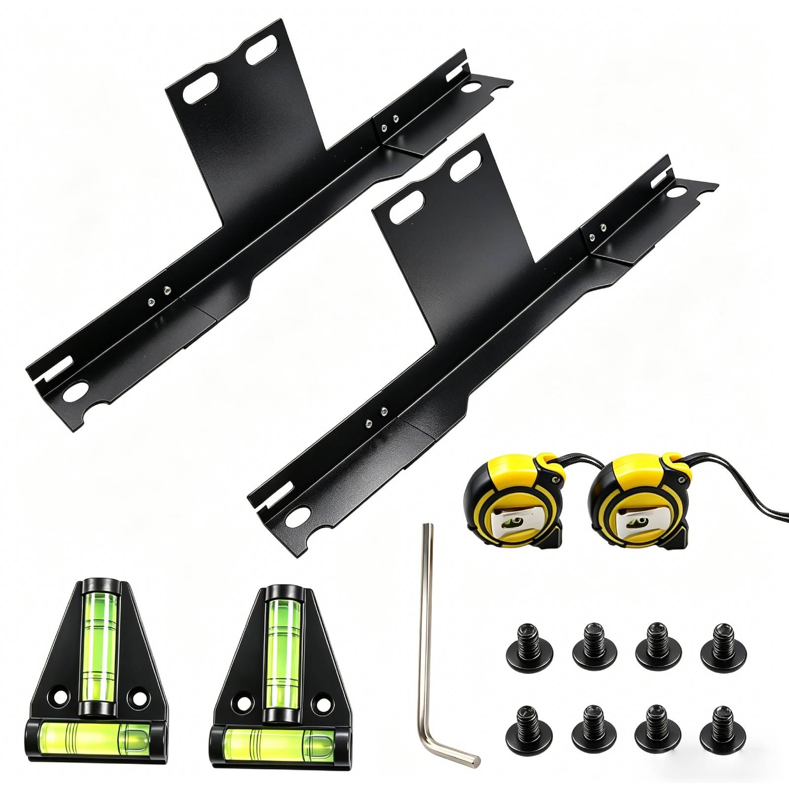 Upgraded Wheel Alignment Tool Kit Toe Alignment Tool Plates 16.4ft Tape Measures