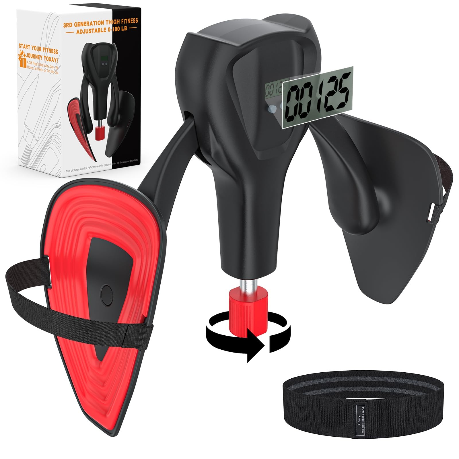 3rd Gen Thigh-Train 0-100 lbs Adjustable Resistance Inner Thigh Train Exercis...