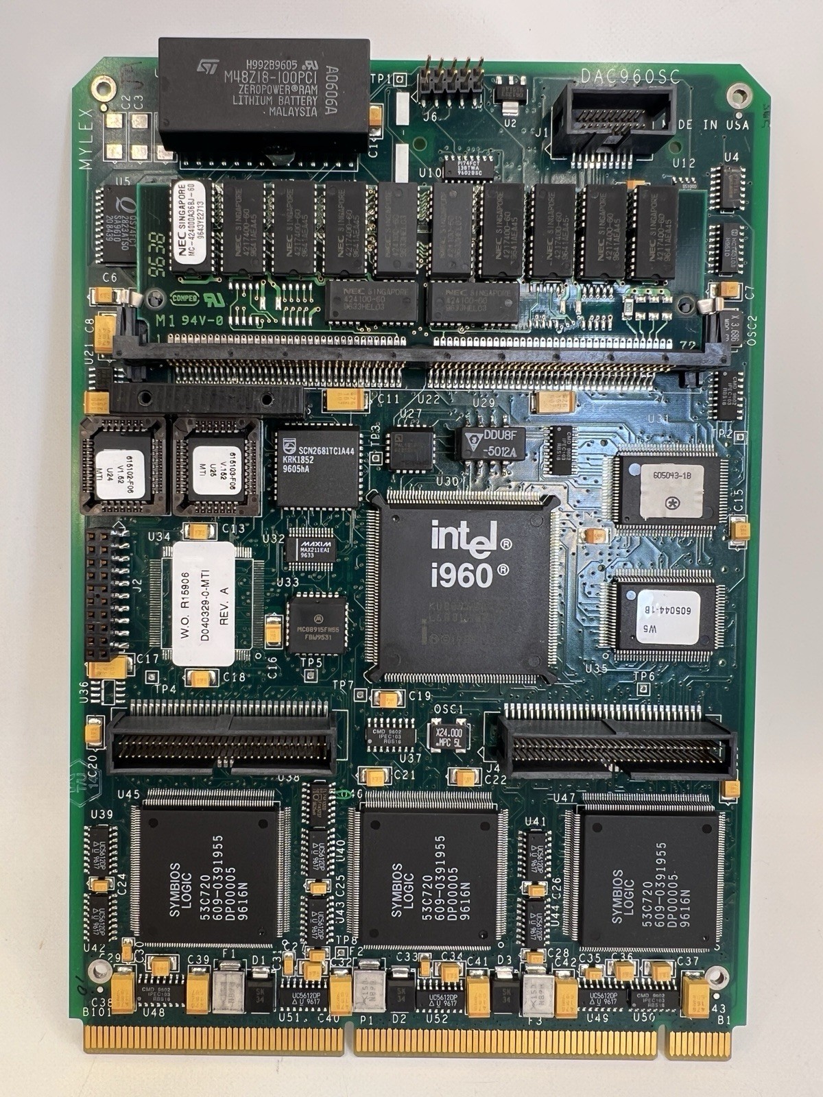 Mylex DAC960SC PCI SCSI RAID Controller Intel i960 32MB Cache Tested