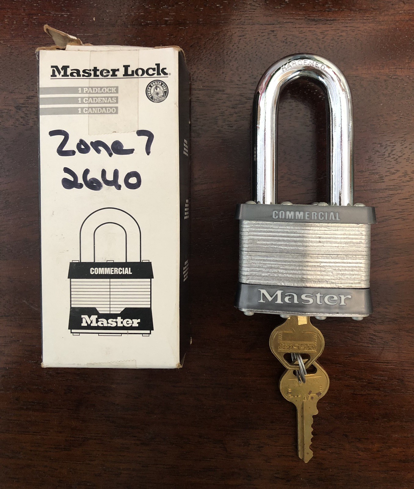 Master Lock Commercial Padlock RARE! No. 17 with 2 Keys Tough Under Fire SK501
