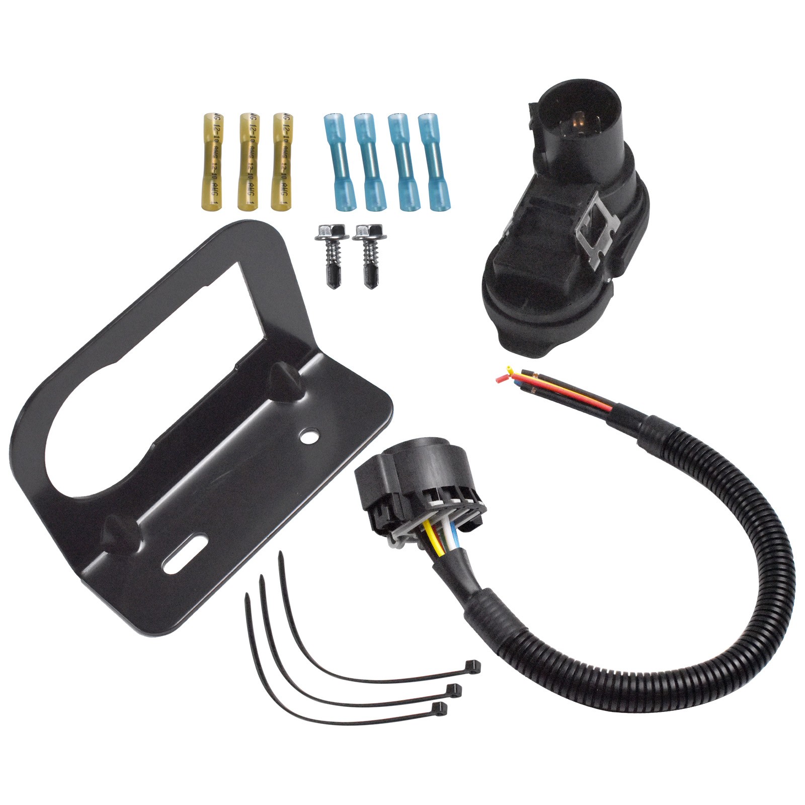 7 Way & 4 Flat Trailer Tow Hitch Wiring Plug Receptacle & USCAR Connector US