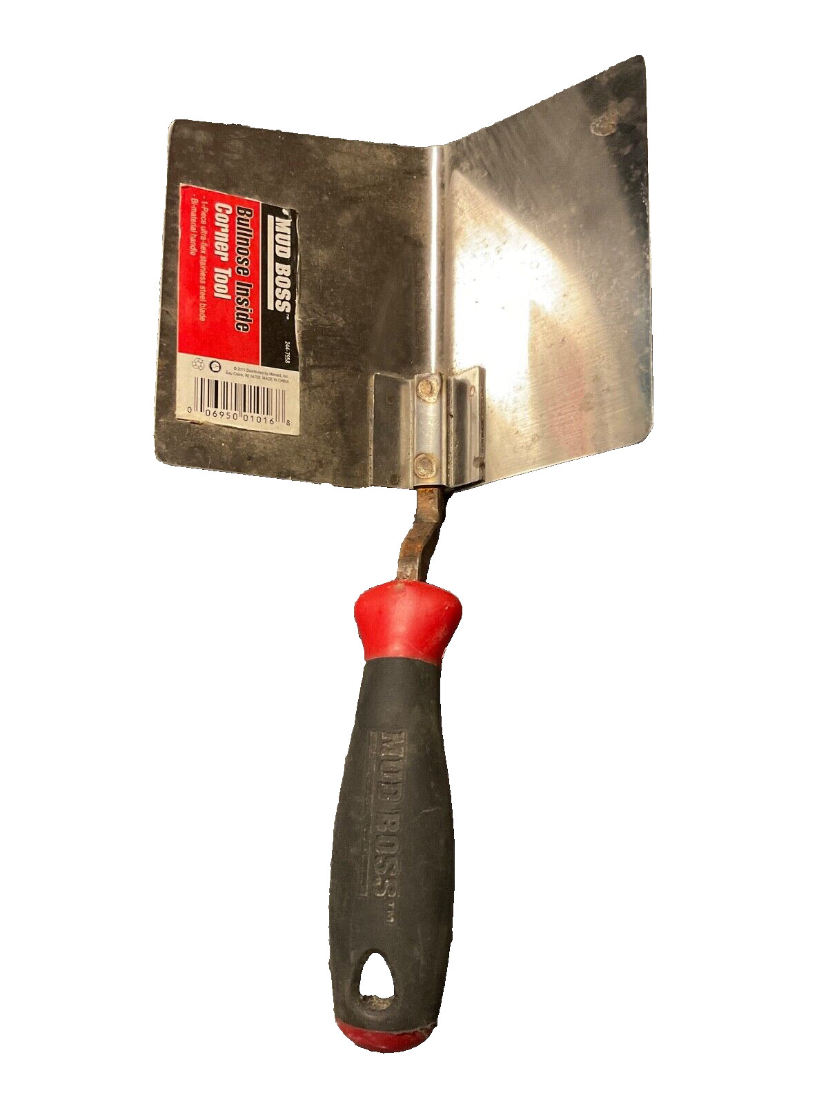 Mud Boss Large Inside Corner Stainless Steel Drywall Taping Knife mudding