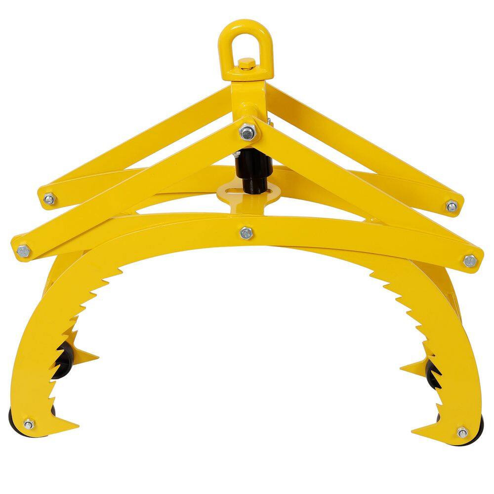3300 Lbs. 360° Swivel Automatic Grip and Release Log Tongs with 4 Claws 25 In. O