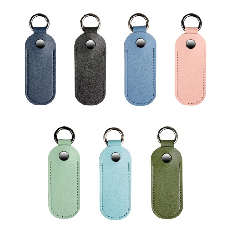 USB Flash Drive Holder Case Microfiber Leather Protective Cover With Metal Snap