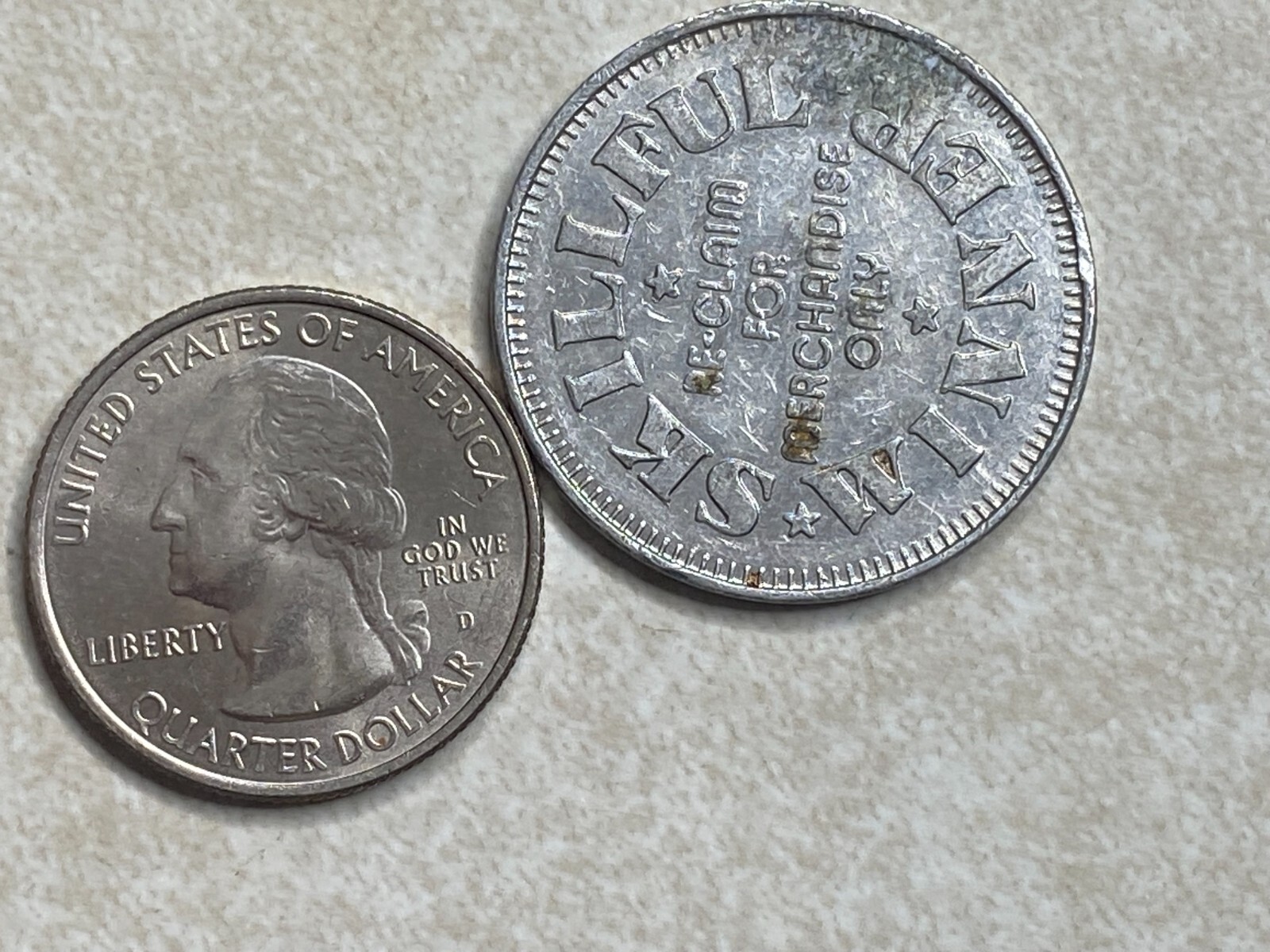 2 Points Skillful winner Arcade Game Trade Token T4773