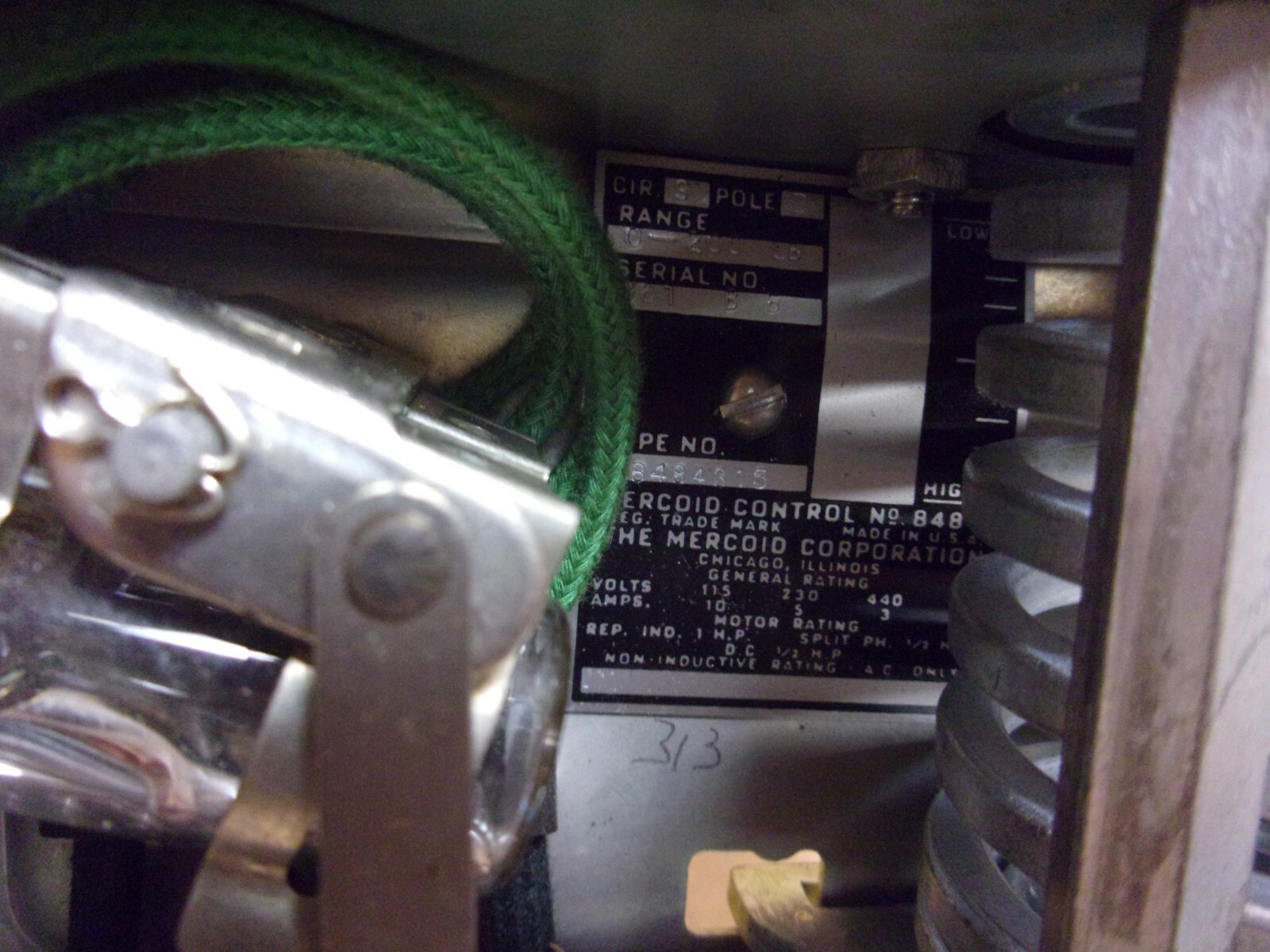 Mercoid Control Type 8484315 Pressure Switch