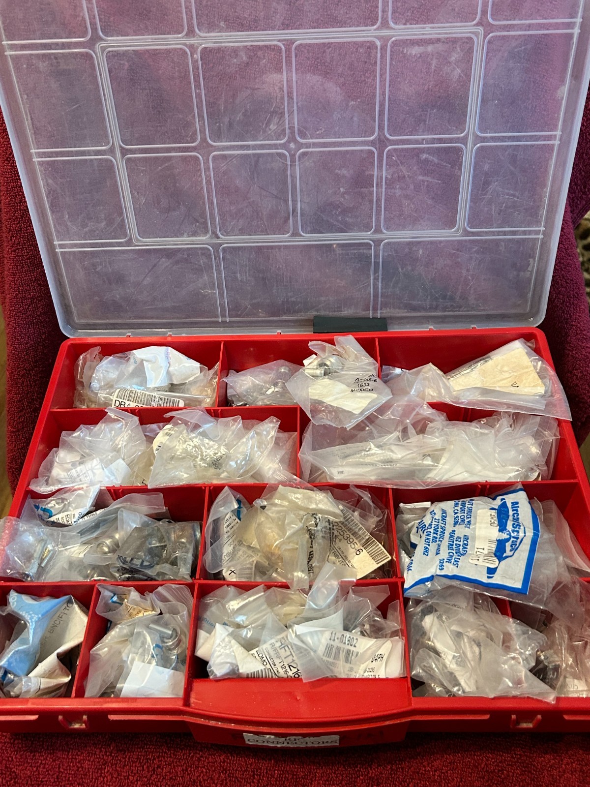 LARGE LOT OF RF CONNECTORS 50+ BAGS MOSTLY NEW SURPLUS