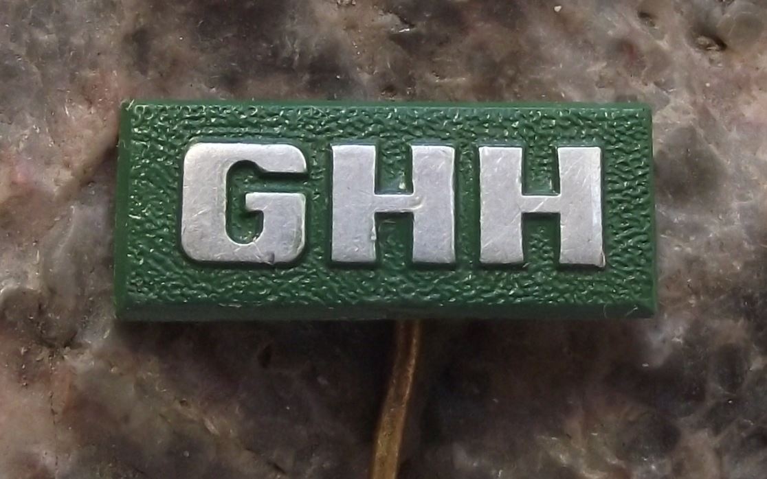 GHH Fahrzeuge Mining Machines Germany Advertising Coal Engineering Pin Badge