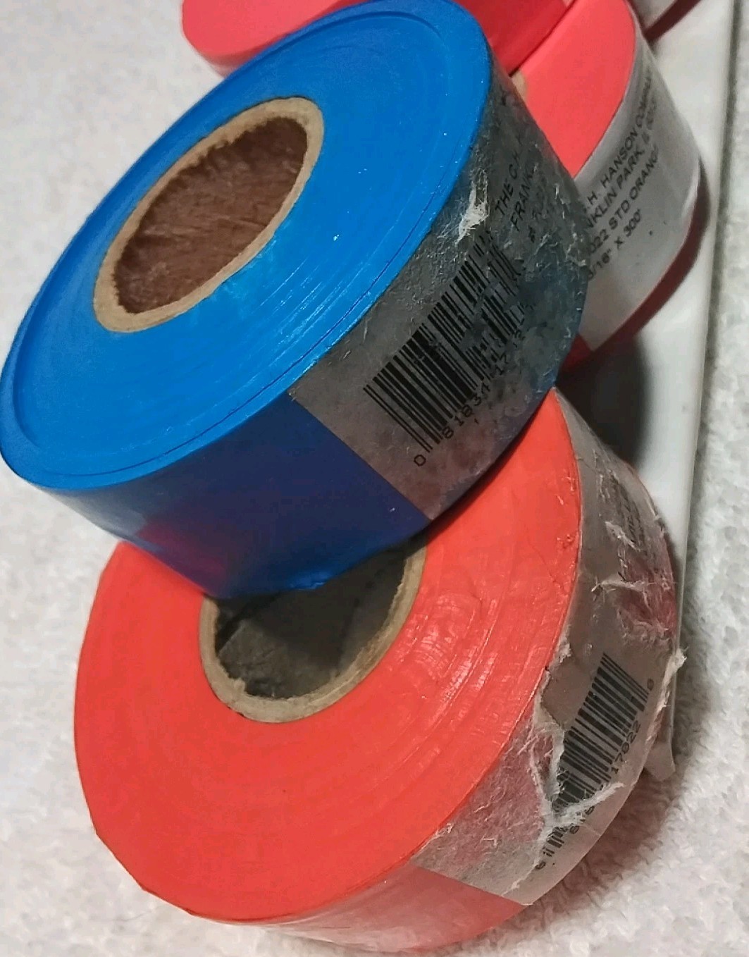 5PC CH HANSON 1-3/16"×300' ASSORTED COLORS FLAGGING TAPE