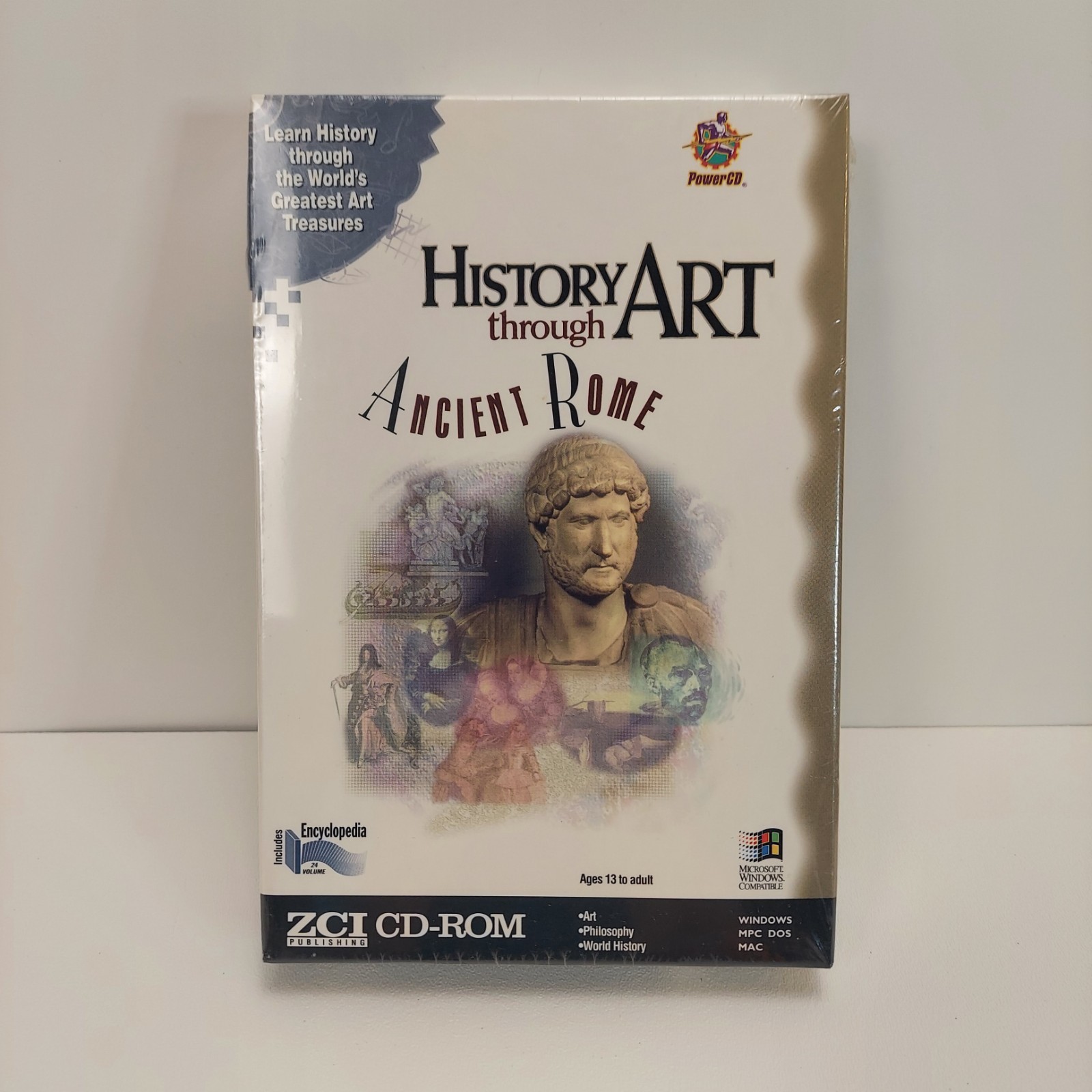 VTG History through Art: Ancient Rome Big Box PC CD-ROM Power CD Windows SEALED