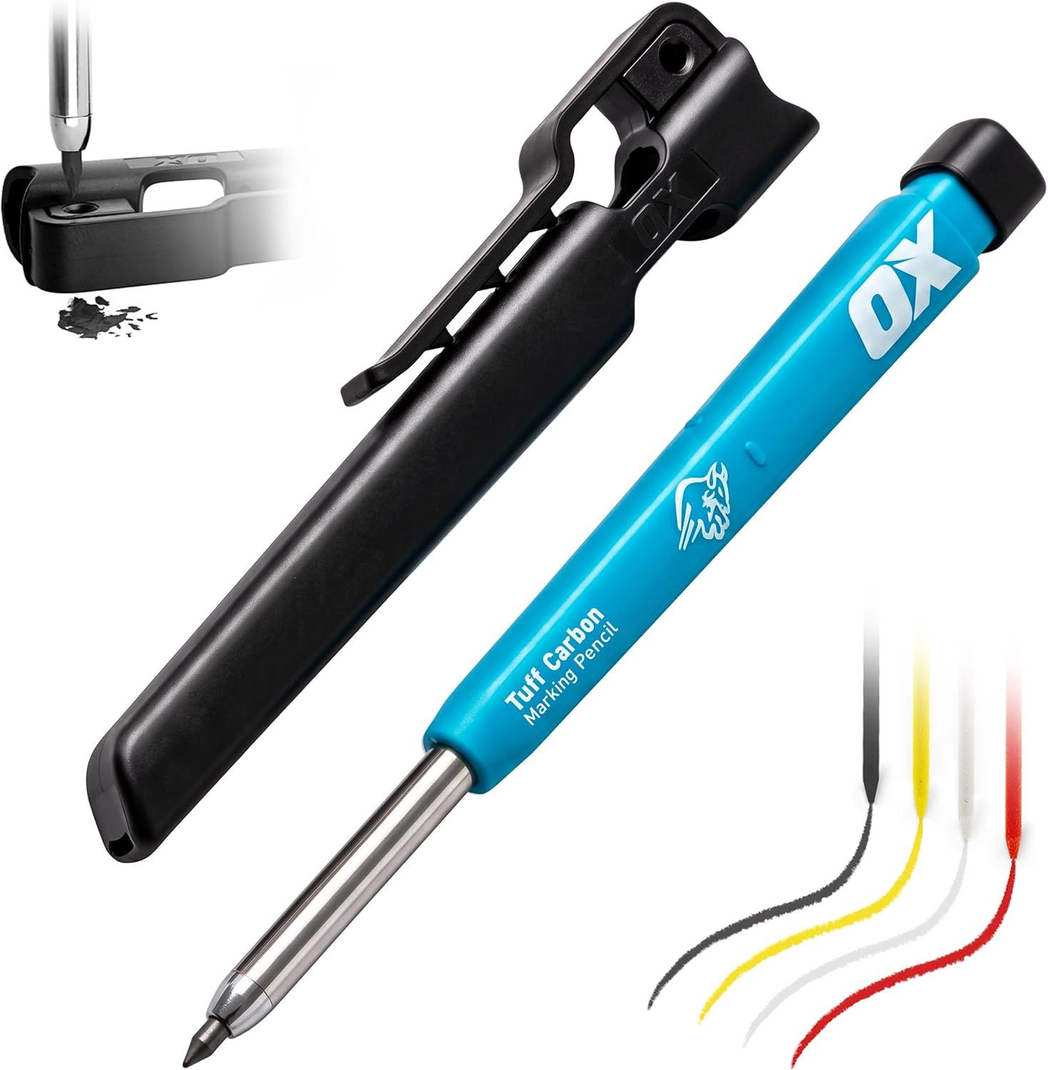 Construction Pencil - Mechanical Carpenter Pencils Set W/Sharpener | Heavy Duty