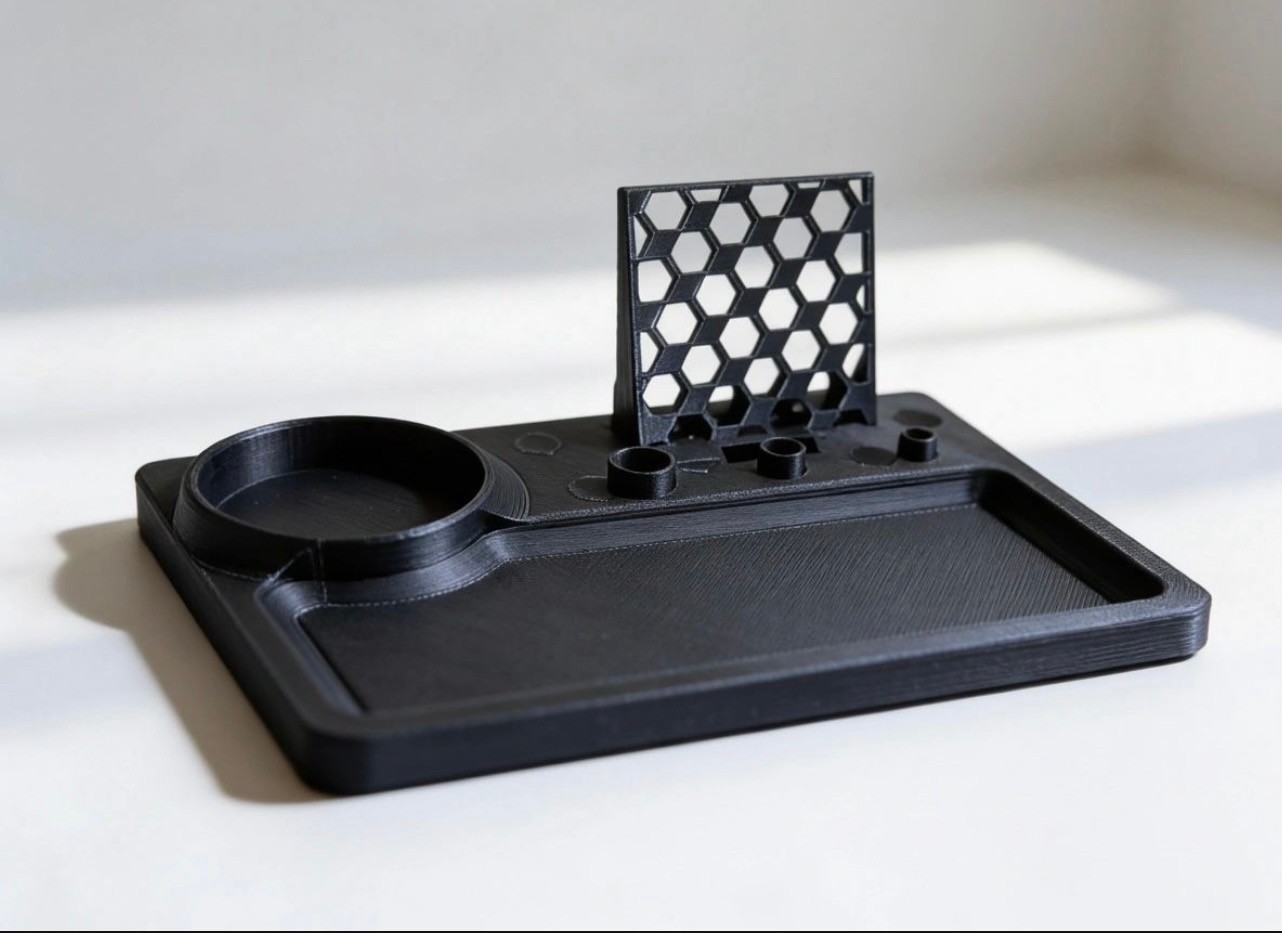 ROLLING TRAY with PHONE STAND, new , BLACK