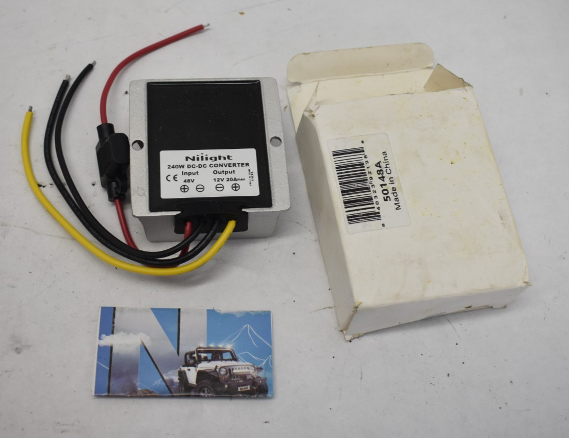 Nilight 48V to 12V Voltage Converter 240W 20A Voltage Regulator 50148A 2436-5