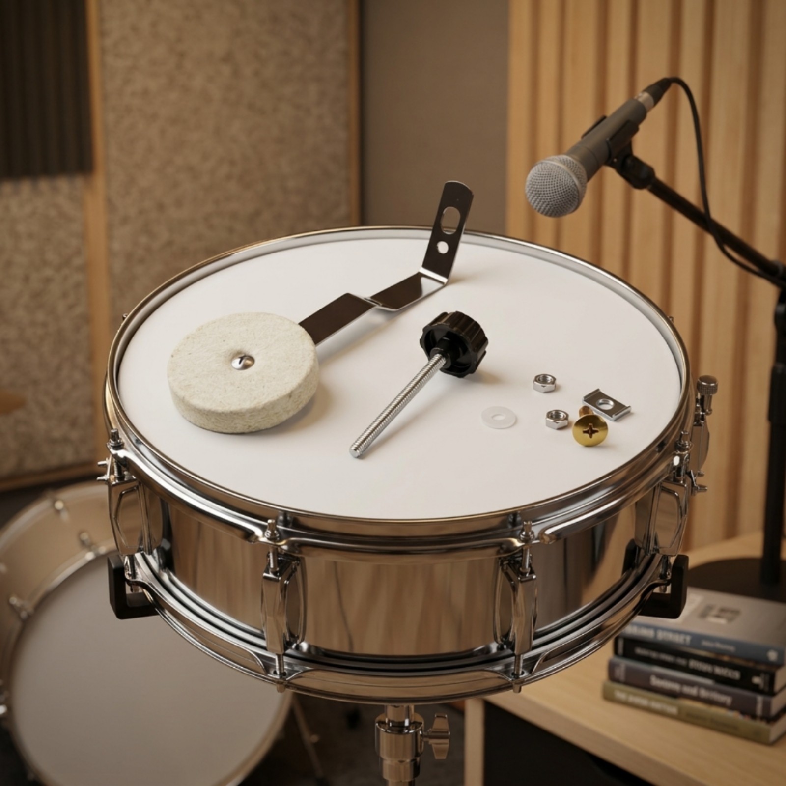 Drum Dampener with Felt Pad Adjustable Percussion Accessory Easy to Install