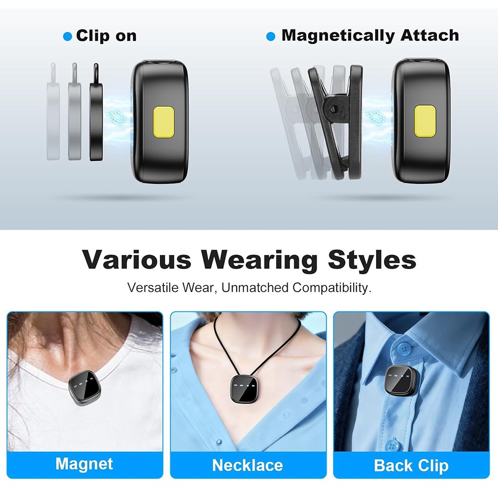 K26 AI Noise Reduction Wireless Lavalier Mic for iPhone 15/16/17 & Android