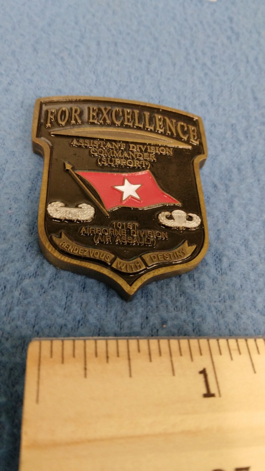 AIRBORNE CHALLENGE COIN - FOR EXCELLENCE - ASSISTANT DIVISION COMMANDER