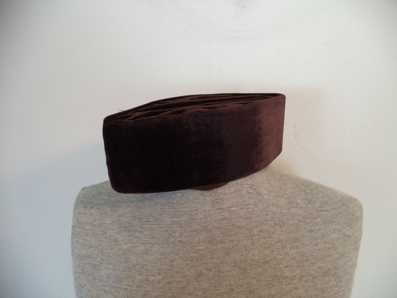 Executive Brown Handmade African/ Middle Eastern Velvet Hat. One Size.