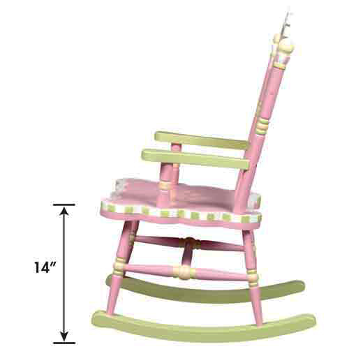 New Guidecraft Girl's Swan Lake Ballerina Pink Crown Rocker Wood Rocking Chair