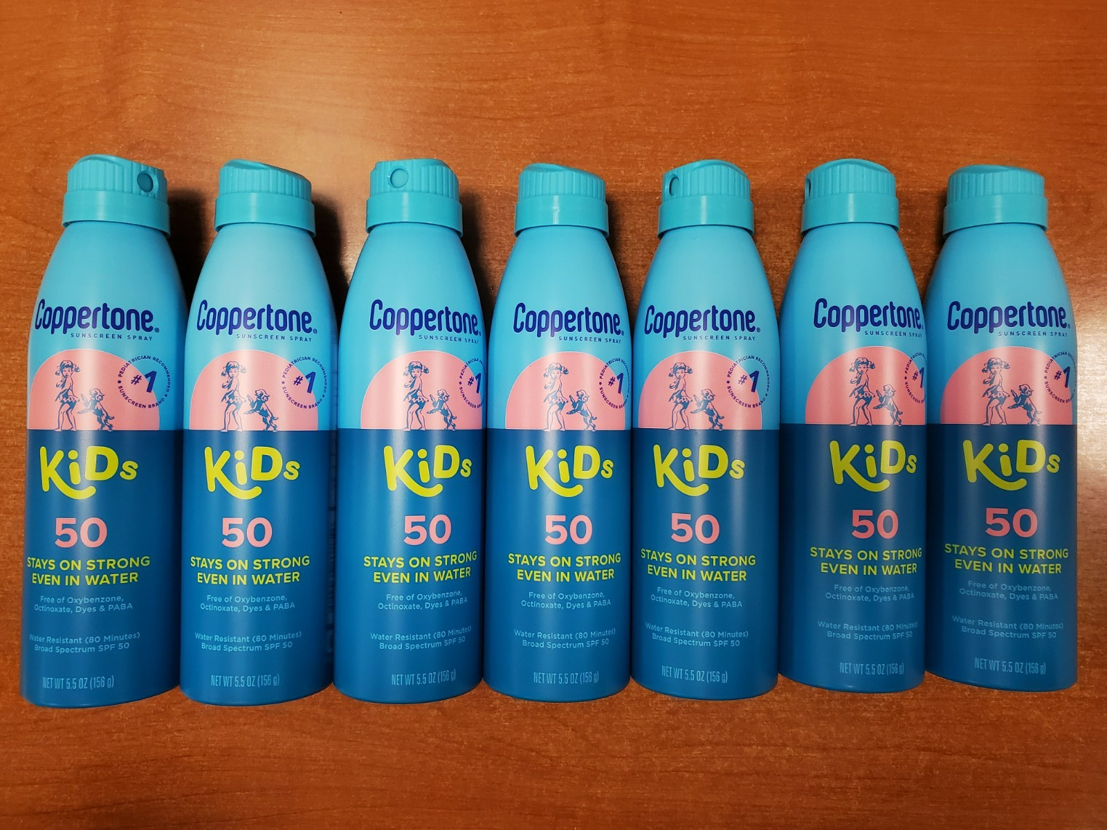 7 Pk: Coppertone Kids Sunscreen SPF 50 Water Resistant 5.5 oz ea Exp. 4/30/26 9D