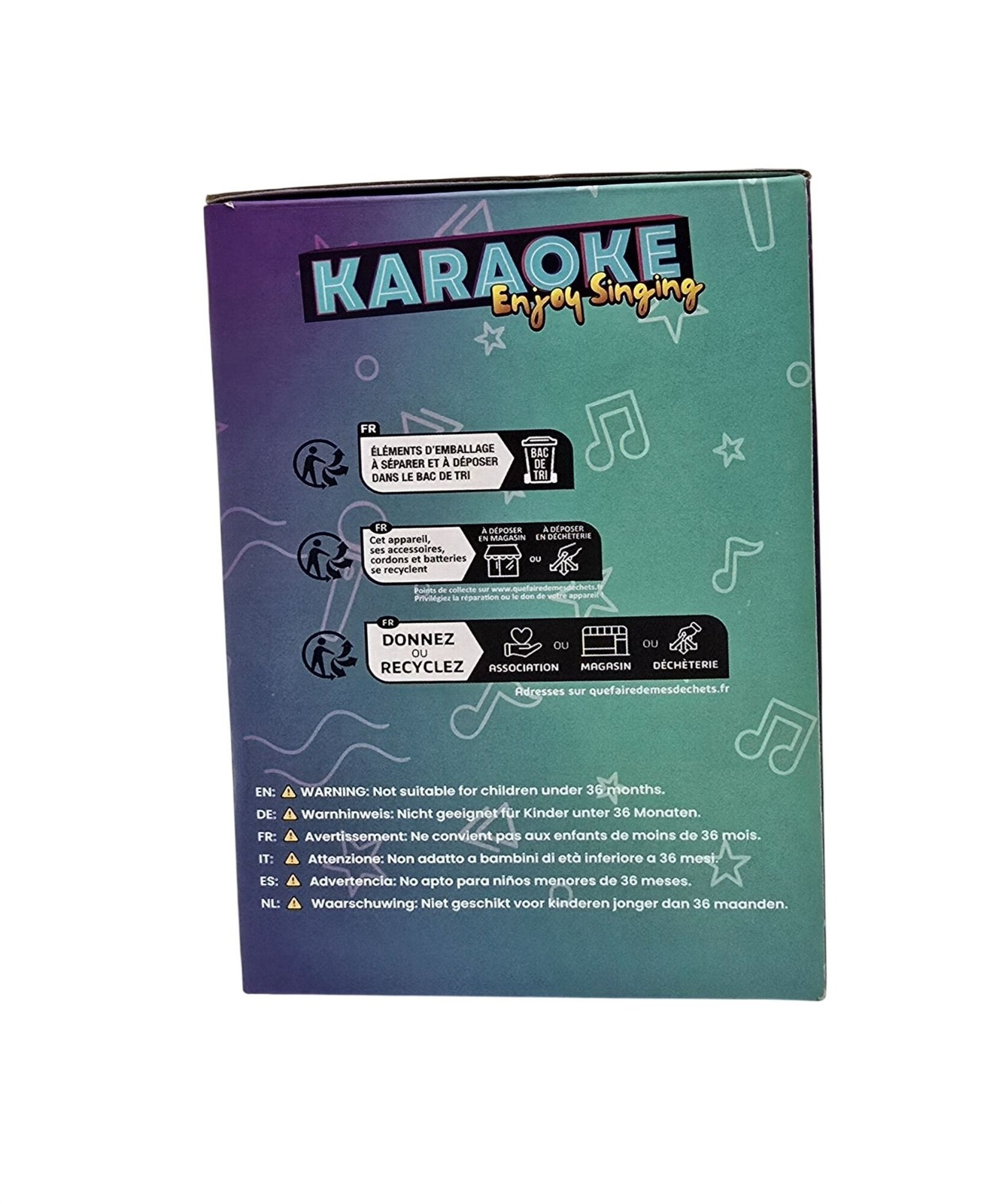 YLL Wireless Mini Karaoke Bluetooth Speaker with 2 Mics Portable RGB Lights