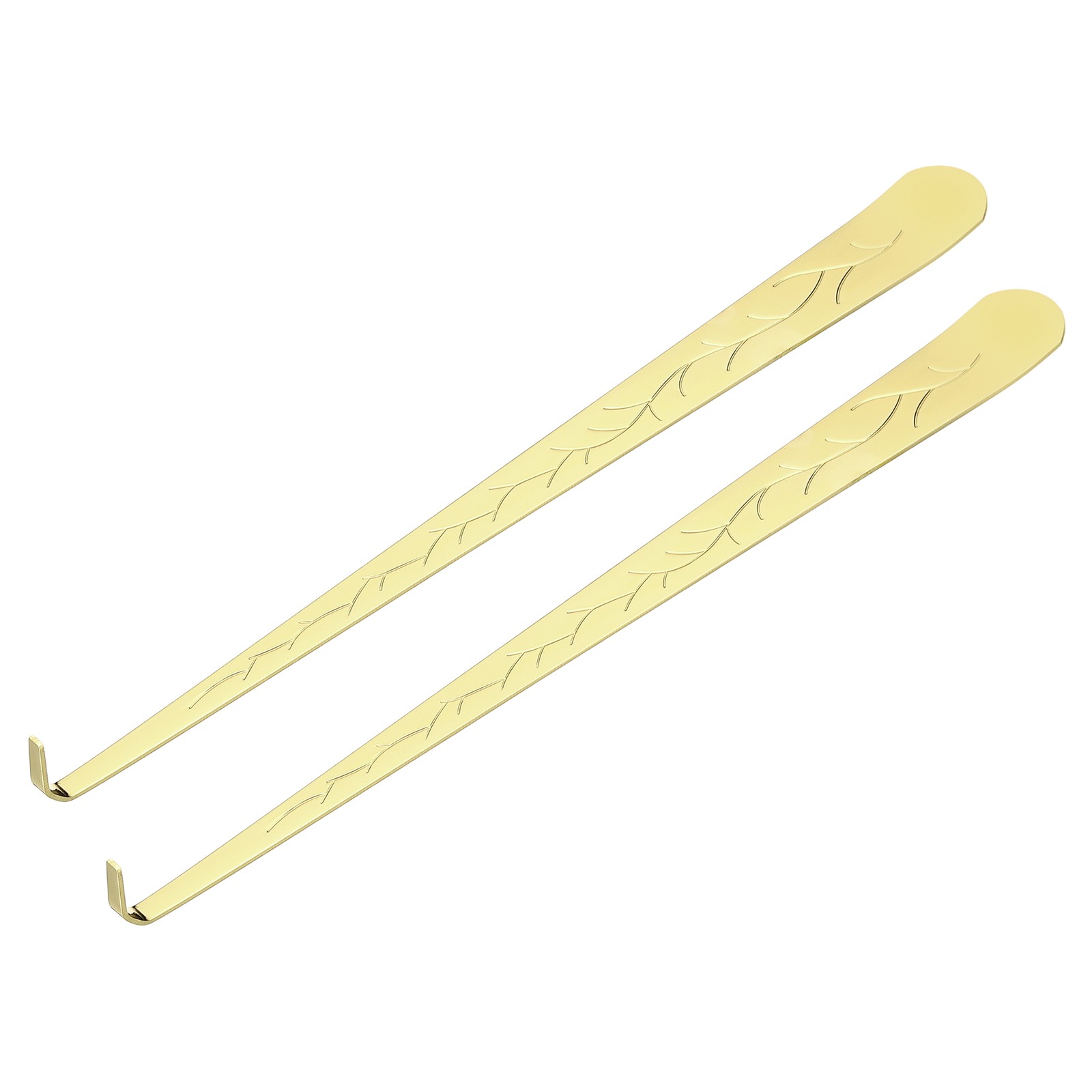2 Pcs Candle Wick Dipper, Candle Snuffer Wick Hook Flat Design, Gold