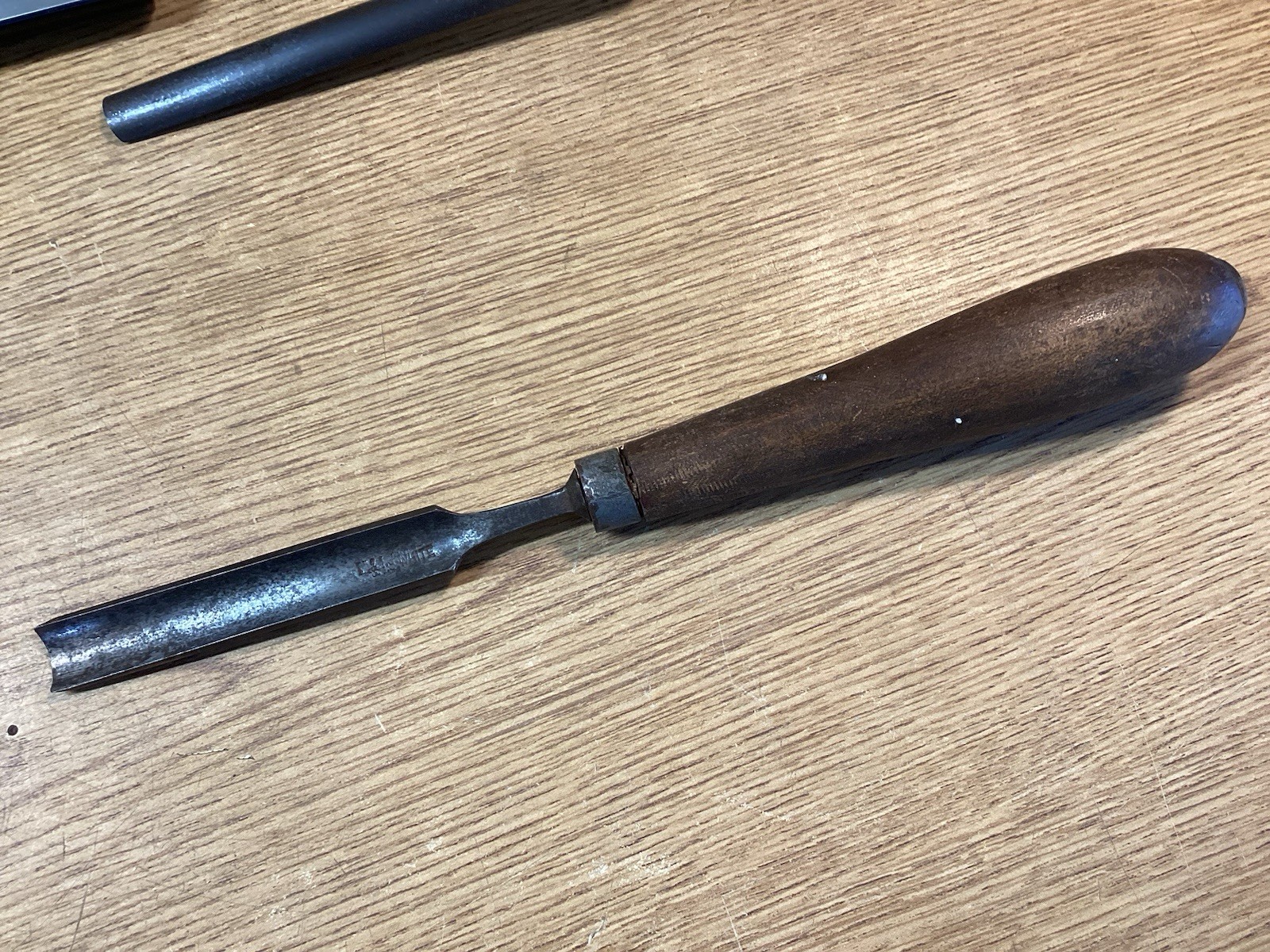 2 Antique L&I. J. White 1/2" And 3/4” Gouges 13” And 14” Long