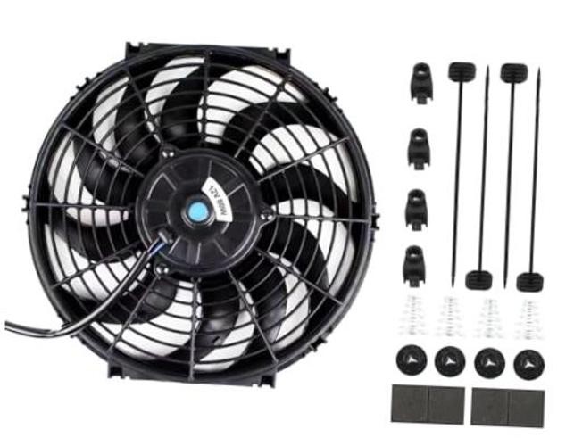 Universal Automotive Electric Radiator Fan Cooling Slim Fans 15V Pull 12 Inch
