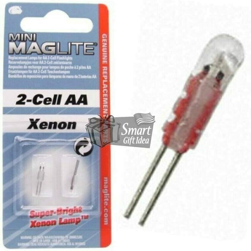 Replacement Lamps for 2-Cell AA Mini Flashlight, 2-Pack