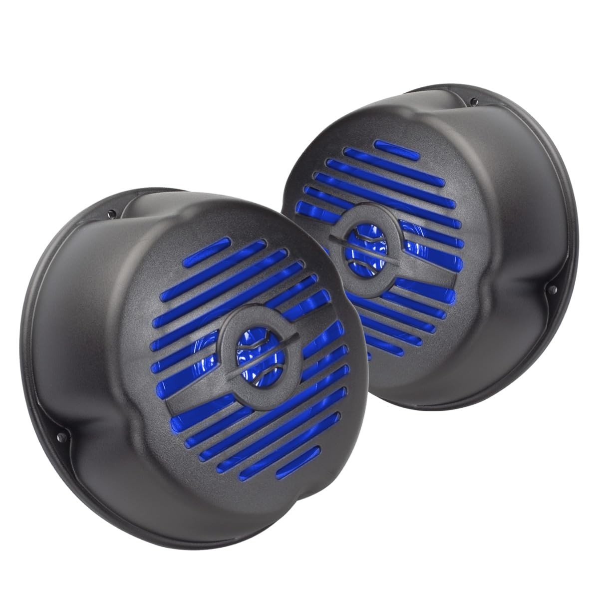 5” Water Resistant Surface Mount Speakers with Blue LED Lights for Black