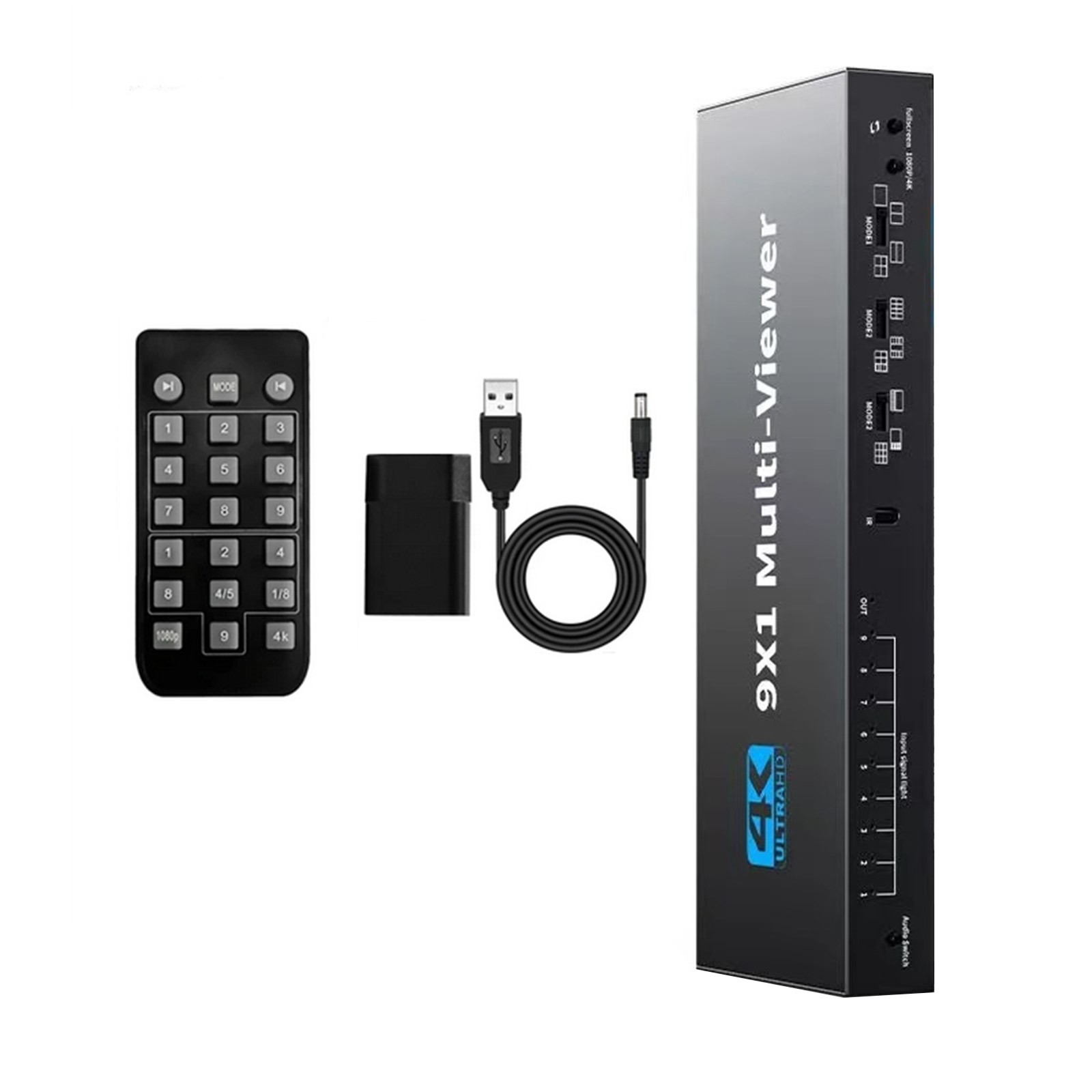 HDMI 9x1 Multiviewer 4K 9 In 1 Out 1080P Screen Multi-Viewer Seamless Switch