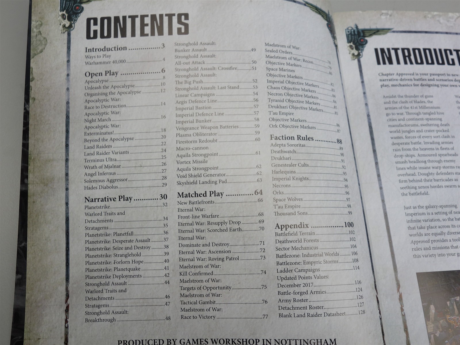 Warhammer 40K: Chapter Approved 2017 Edition (oop 8th ed softcover)