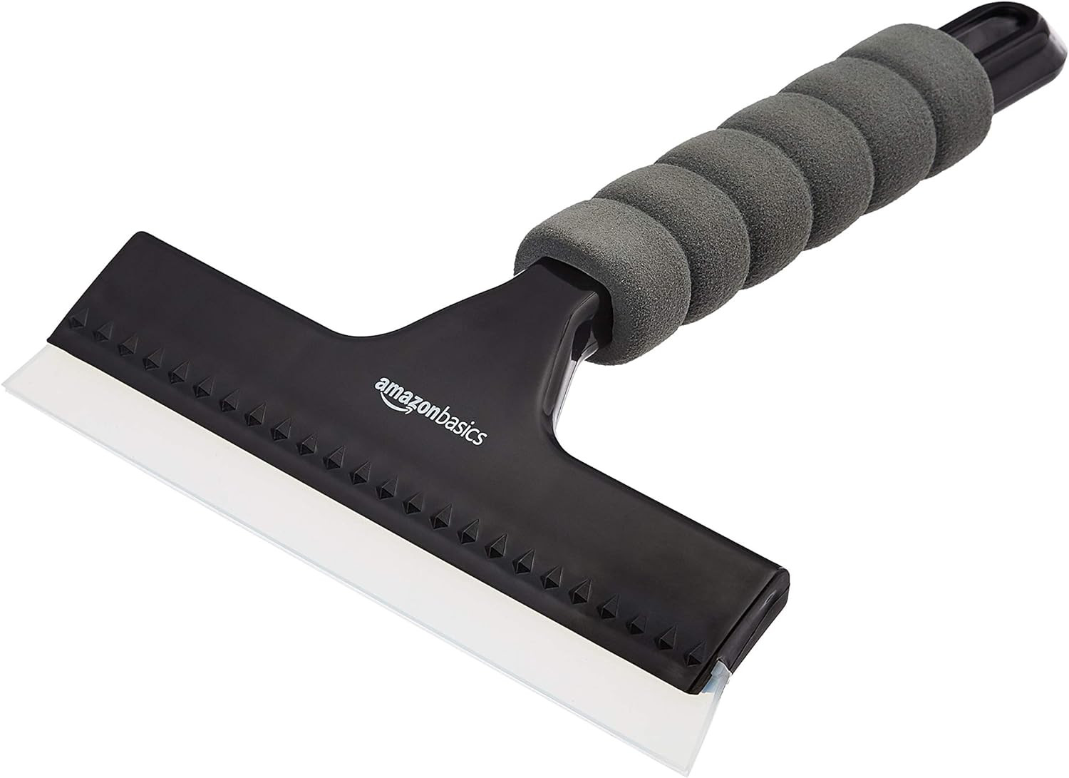 Window Squeegee with Handle for Car Windows, Glass, Mirror, Black