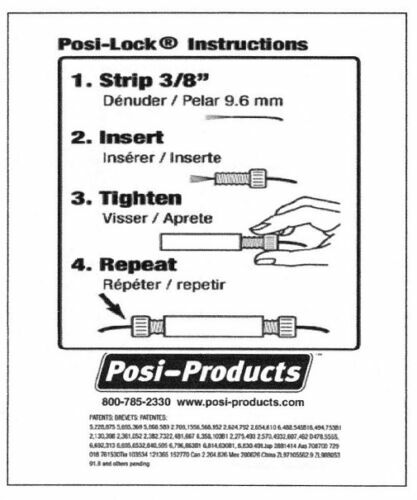 Posi-Lock Splice connector PL1416 14 - 16 GA BLUE 10 pack