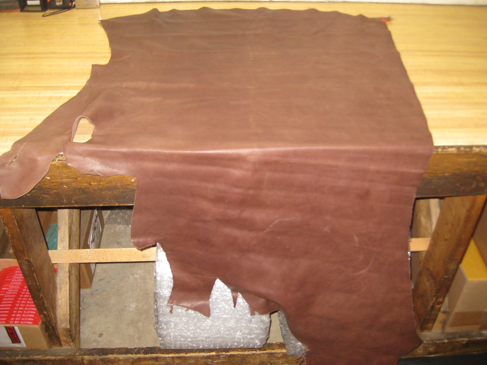 Brown Top Grain Cow Leather  13.5 Sq Ft. # 00003880