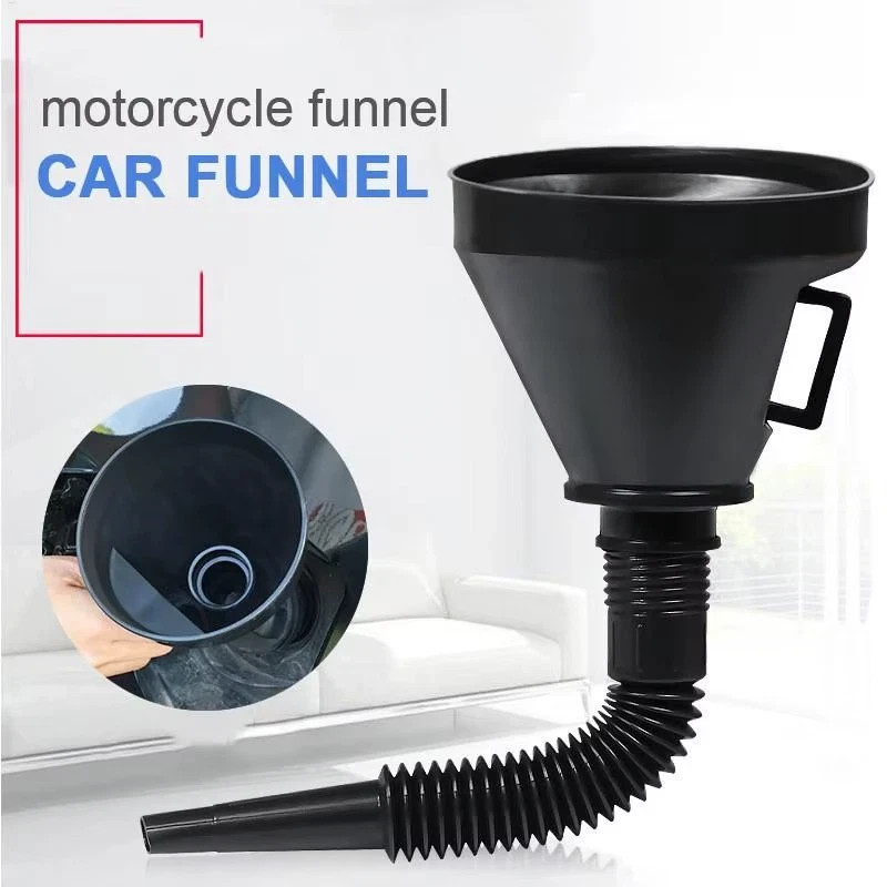 Flexible Large Funnel Oil Water Gas Fuel Spout Funnel for Car Motorcycle Boat
