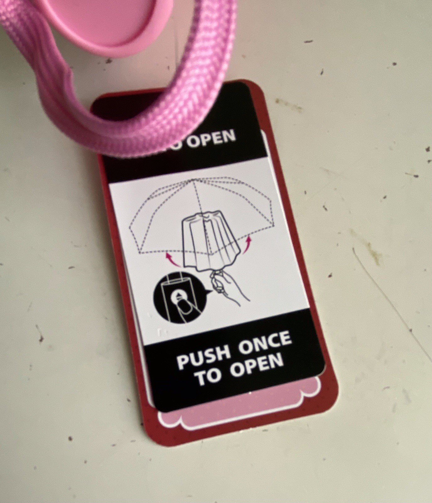 Strawberry Shortcake Umbrella Auto Open Close Pink Red Compact NEW