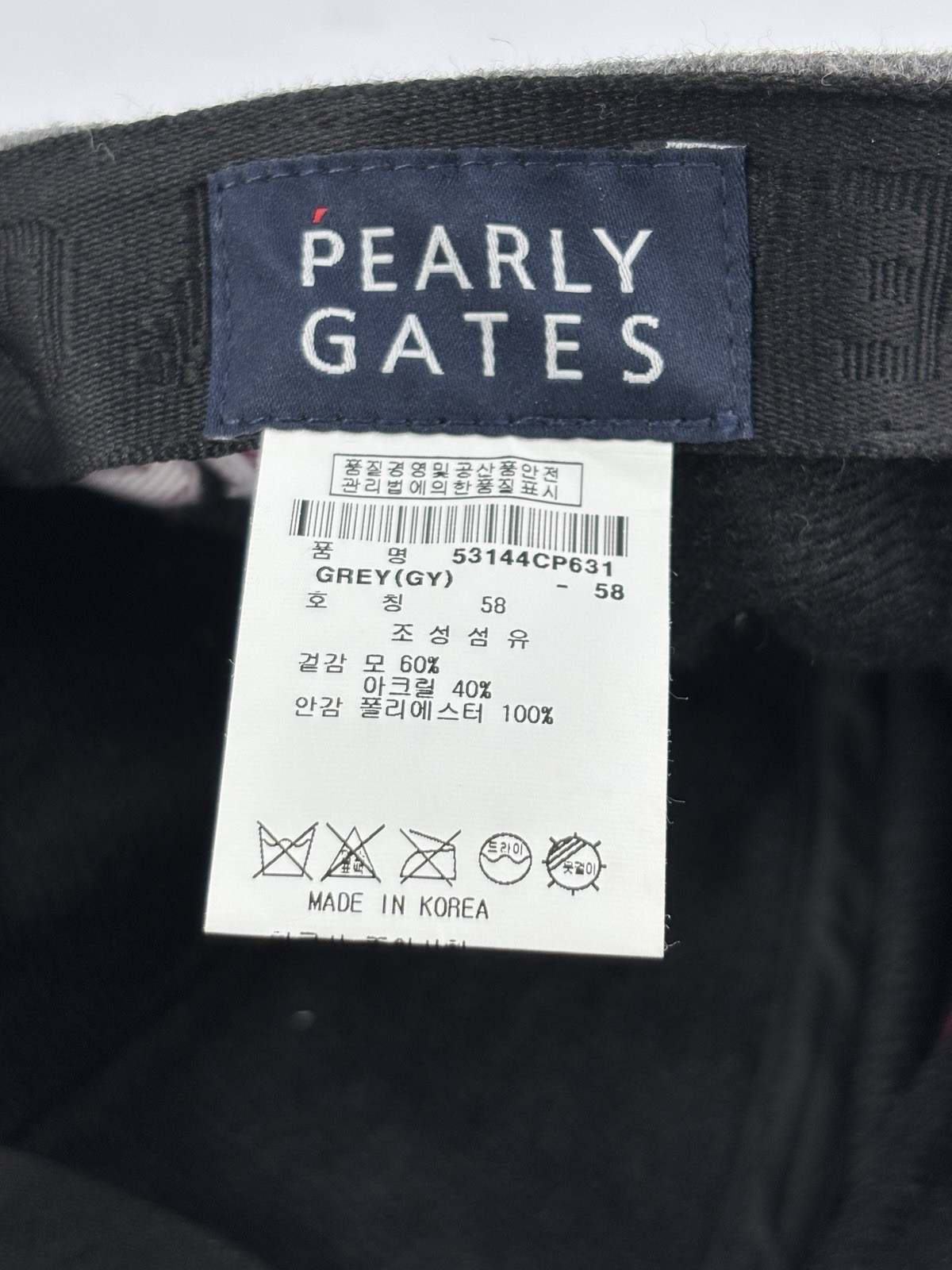 Unisex Pearly Gates Grey/Maroon Wool-Blend Golf Hat/Cap