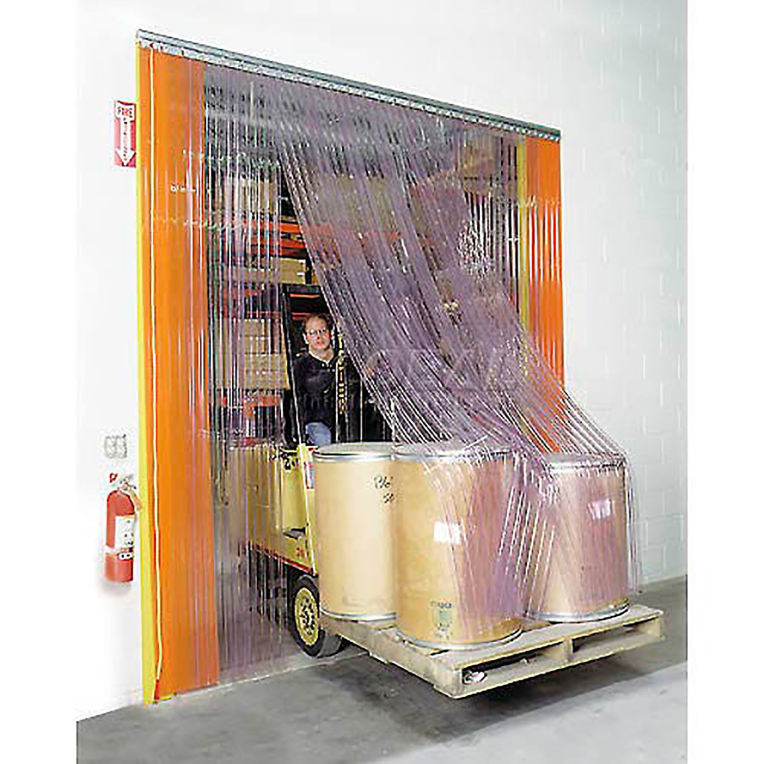 6'W x 9'H Transparent Scratch Resistant Strip Door Curtain Kit