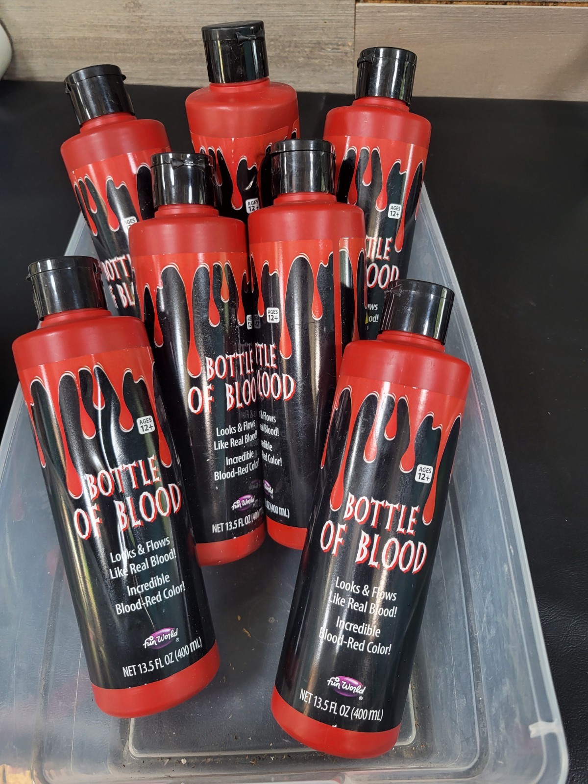Lot Of Bottles of Fake Blood Vampire  13.5 Oz Prop Costume Zombie Halloween