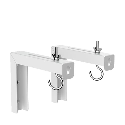 Universal Projector Screen Wall Mount L-Brackets Wall Hanging 6 inch-white