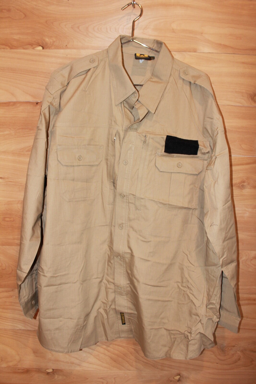 Propper Military Work Shirt Men's XXLR Tan Button Tactical Uniform Long Sleeve