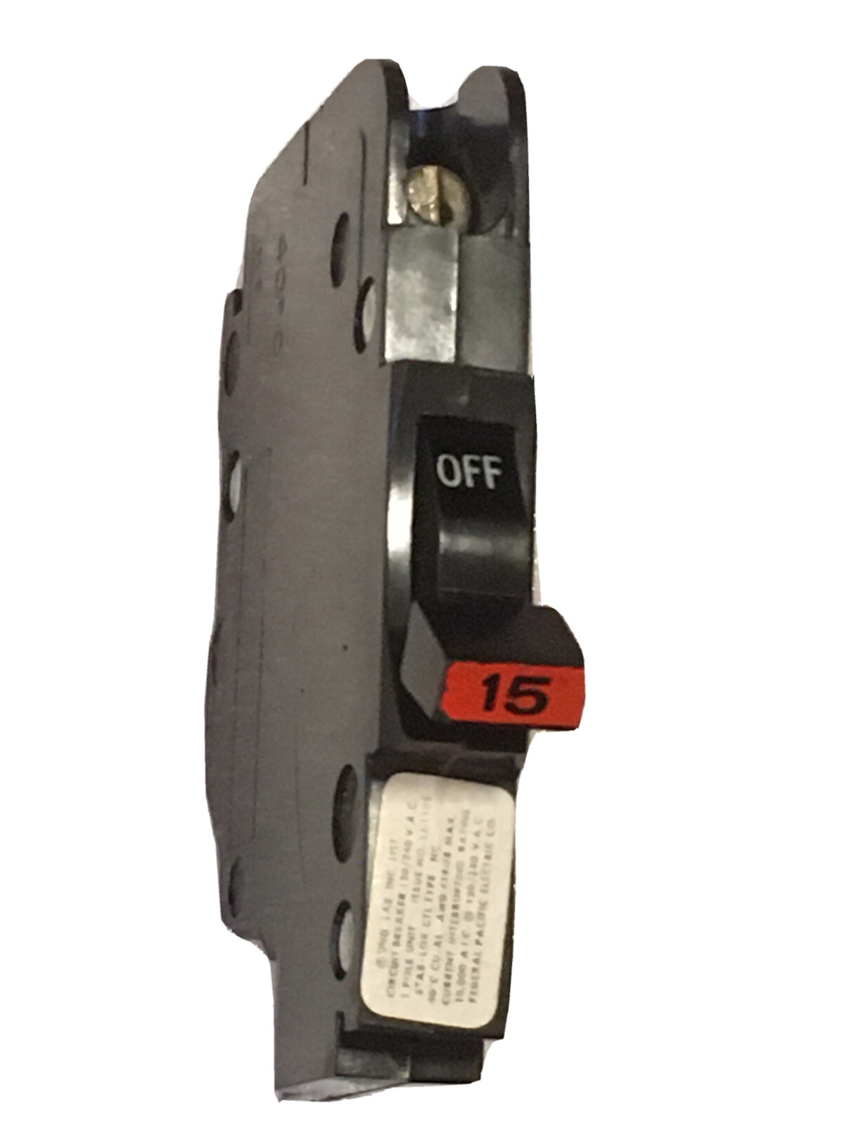 NC115 FPE 15 Amp 1 Pole Stab-Lok Federal Pacific Breaker NC15 Red - FREE SHIP!