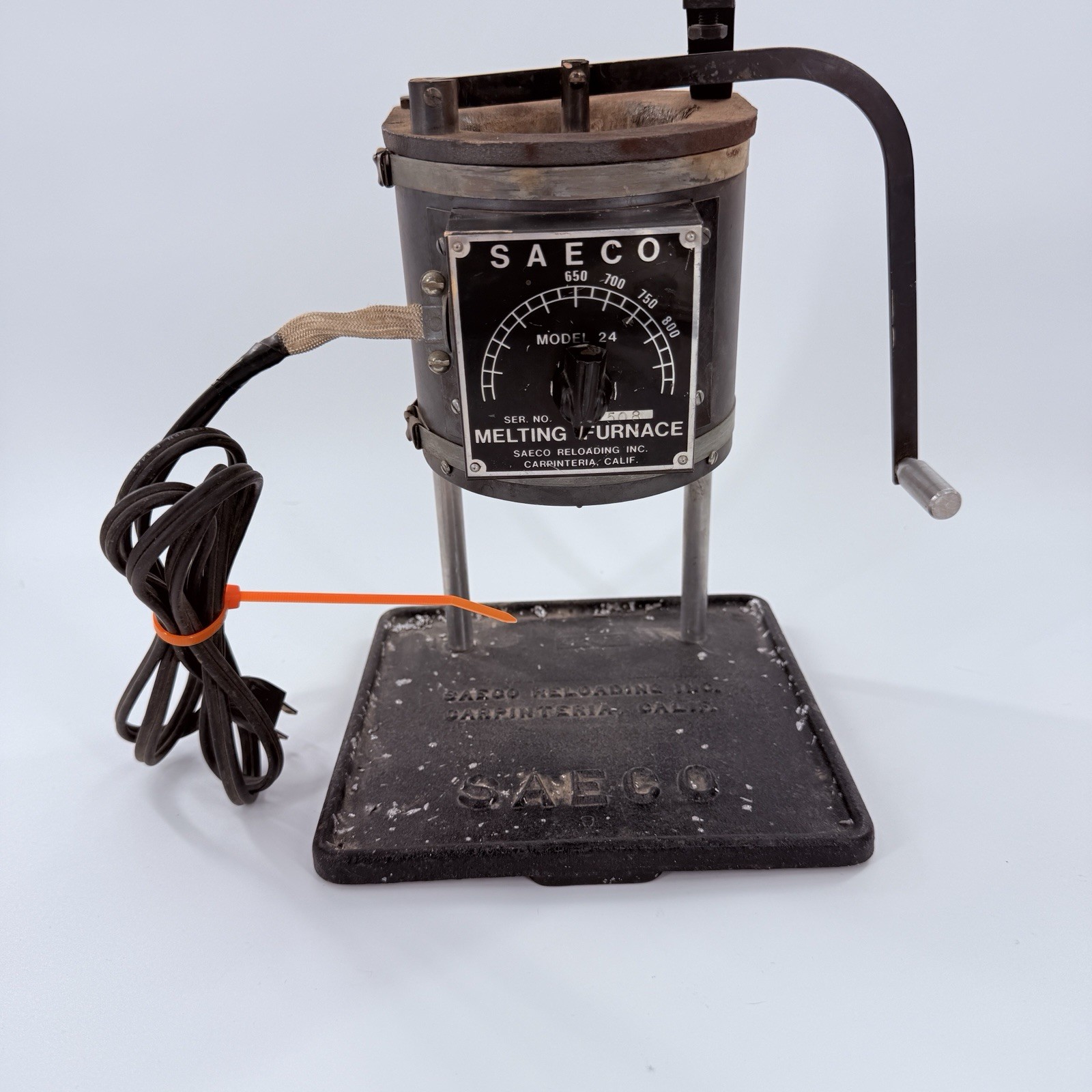 Saeco Model 24 Melting Furnace Lead Melting Pot