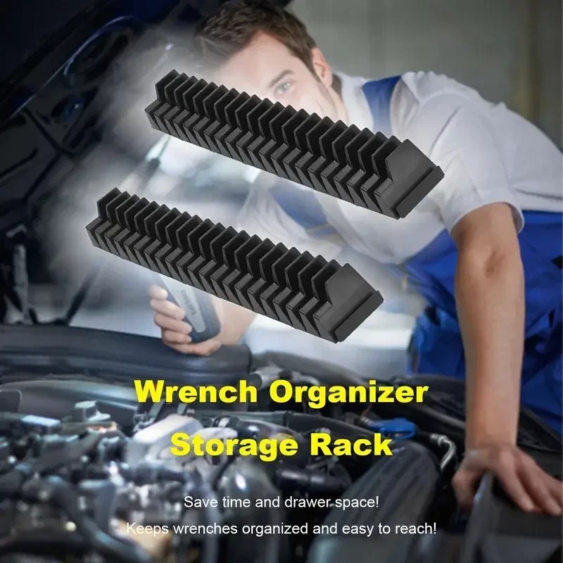 Magnetic Wrench Organizer Rack 23PCS ToolBox Widget Pro Vertical ABS Tray