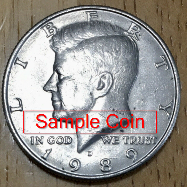 1989D John F Kennedy Half Dollar Fifty Cents Coin Circulated *Free Shipping*