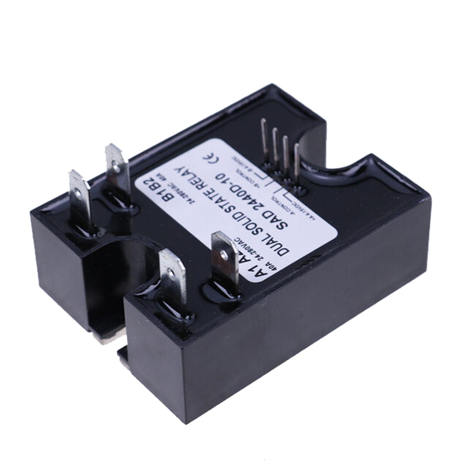 Dual Solid State Relay SSR 4-15VDC Input 280VAC 40A D2440D-10 Random Turn On