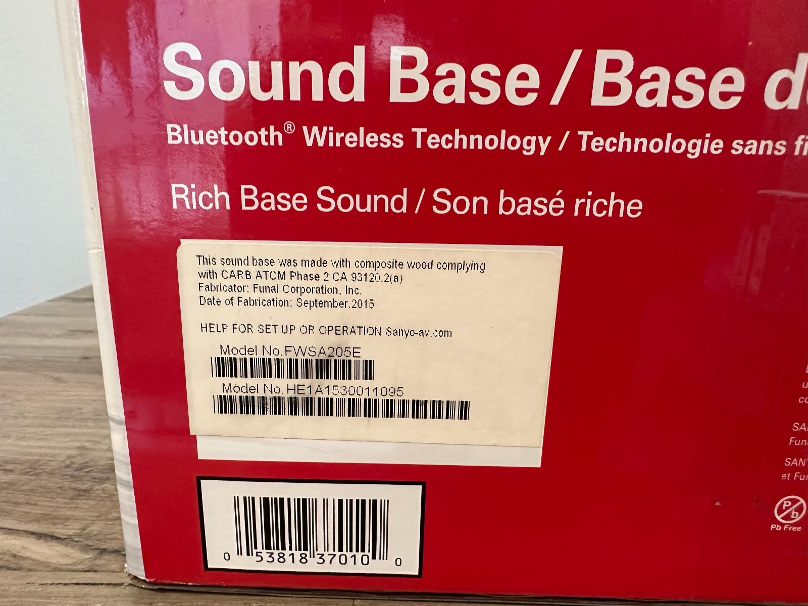 Sanyo Soundbase FWSA205E